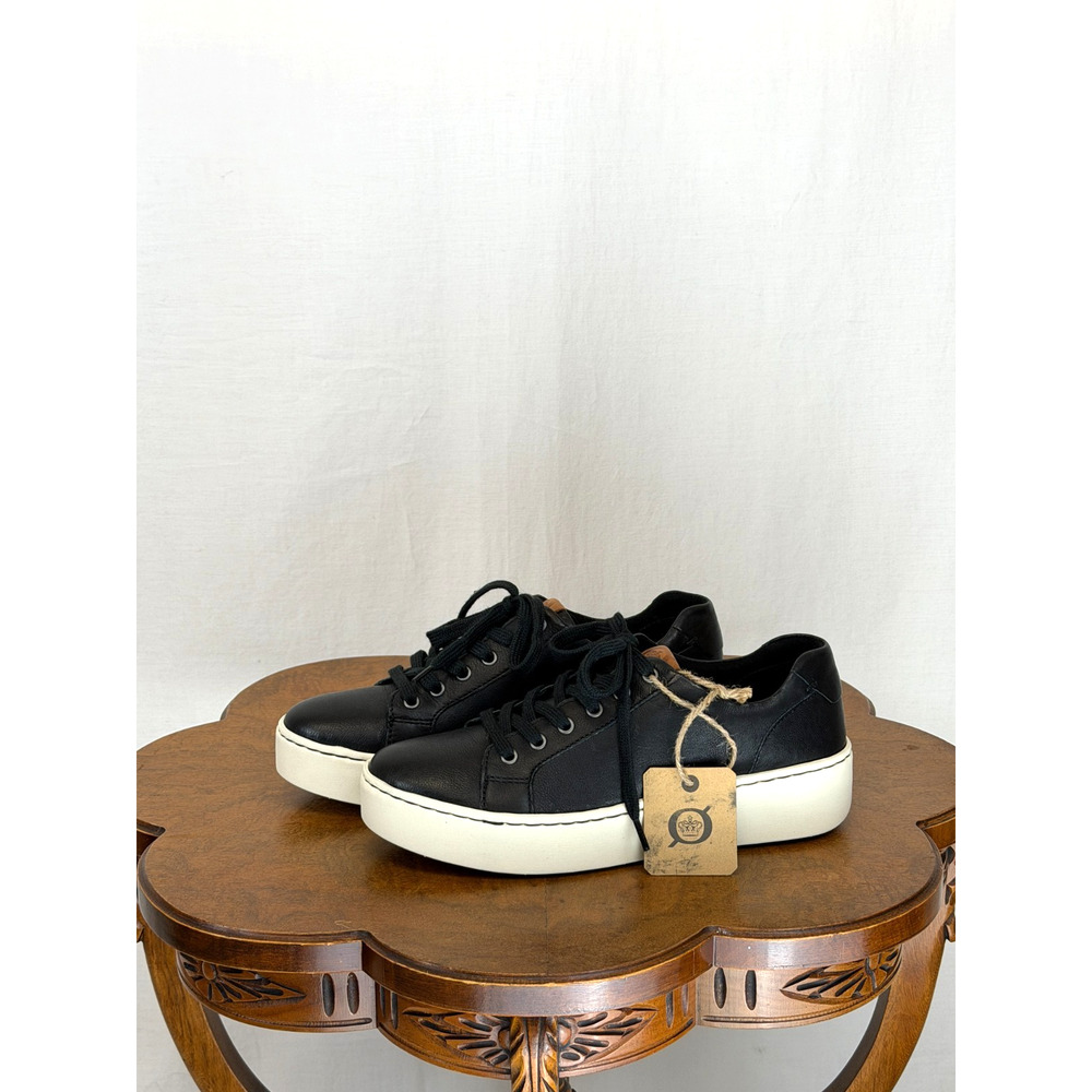 NEW In Box Born Mira BLACK Leather Sneaker US Womens 7 Comfort Tennis Shoe - Picture 3 of 10